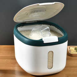 5kg Seau de riz Distributeur de riz scellé Insecte Étanche à l’humidité Conteneur de riz Boîte à grains 5kg Seau de riz Distributeur de riz scellé Insecte Étanche à l’humidité Conteneur de riz Boîte à grains