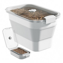 Foldable Dog Food Container 10Lbs - Keep Dry Food Fresh with Airtight Clear Lid, for Accurate Portion Control Foldable Dog Food Container 10Lbs - Keep Dry Food Fresh with Airtight Clear Lid, for Accurate Portion Control