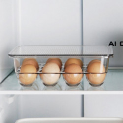 Transparent 12 Grids Refrigerator Egg Holder Box with Lid Kitchen Freshness Separated Storage Food Transparent 12 Grids Refrigerator Egg Holder Box with Lid Kitchen Freshness Separated Storage Food