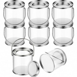 Paint Bucket Clear Bucket With Metal Lids And Handle Decorative Clear Plastic Bucket Storage Clear Paint Bucket Clear Bucket With Metal Lids And Handle Decorative Clear Plastic Bucket Storage Clear