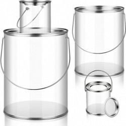 Paint Bucket Clear Bucket With Metal Lids And Handle Decorative Clear Plastic Bucket Storage Clear Paint Bucket Clear Bucket With Metal Lids And Handle Decorative Clear Plastic Bucket Storage Clear