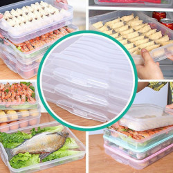 Four Layer Dumpling Boxes Storage Tray Food Container Box To Keep Freeze Dumpling Storage Plastic B Four Layer Dumpling Boxes Storage Tray Food Container Box To Keep Freeze Dumpling Storage Plastic B