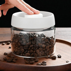 Pots de stockage sous vide en verre borosilicaté Céréales étanches à la poussière Récipient scellé pour poudre de café Pots de stockage sous vide en verre borosilicaté Céréales étanches à la poussière Récipient scellé pour poudre de café