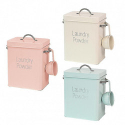 Metal Washing Powder Bucket Square Laundry Powder Storage Box Container With Lid And Spoon Pill Case Metal Washing Powder Bucket Square Laundry Powder Storage Box Container With Lid And Spoon Pill Case