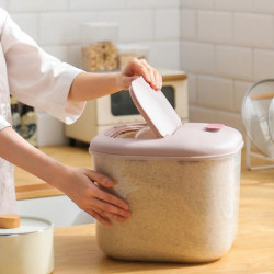 10L Kitchen Container Bucket Insect-Proof Moisture-Proof Rice Cylinder Grain Sealed Jar Pet Dog Foo