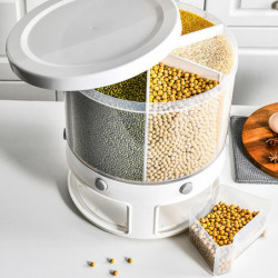 Boîte de stockage des aliments Rotatable Didivising Seau de riz Preuve de ménage