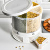 Boîte de stockage des aliments Rotatable Didivising Seau de riz Preuve de ménage