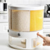 Boîte de stockage des aliments Rotatable Didivising Seau de riz Preuve de ménage