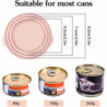 Dog Food Can Cover, Silicone Pet Food Can Supplies With Spoon For 3 Standard Size Dog Cat Food Cans
