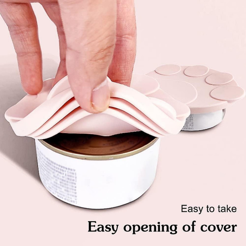 Dog Food Can Cover, Silicone Pet Food Can Supplies With Spoon For 3 Standard Size Dog Cat Food Cans