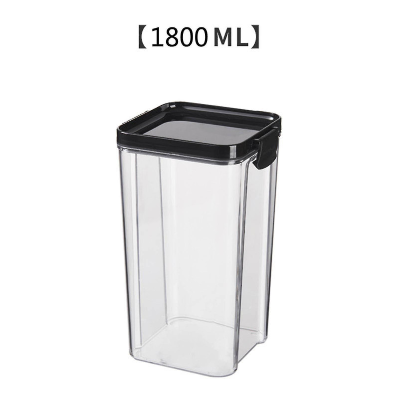 Miscellaneous Grains Barley Noodle Storage Jar Nut Candy Dry Storage Jar Square Transparent Buckle Dry Storage Jar O