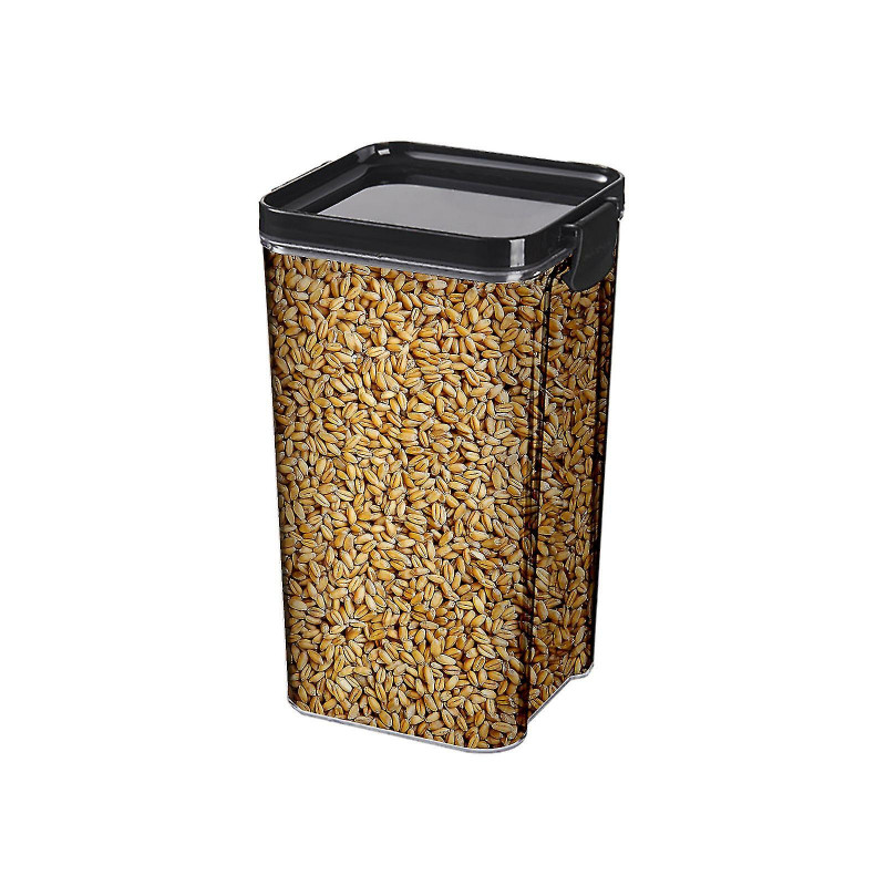 Miscellaneous Grains Barley Noodle Storage Jar Nut Candy Dry Storage Jar Square Transparent Buckle Dry Storage Jar O