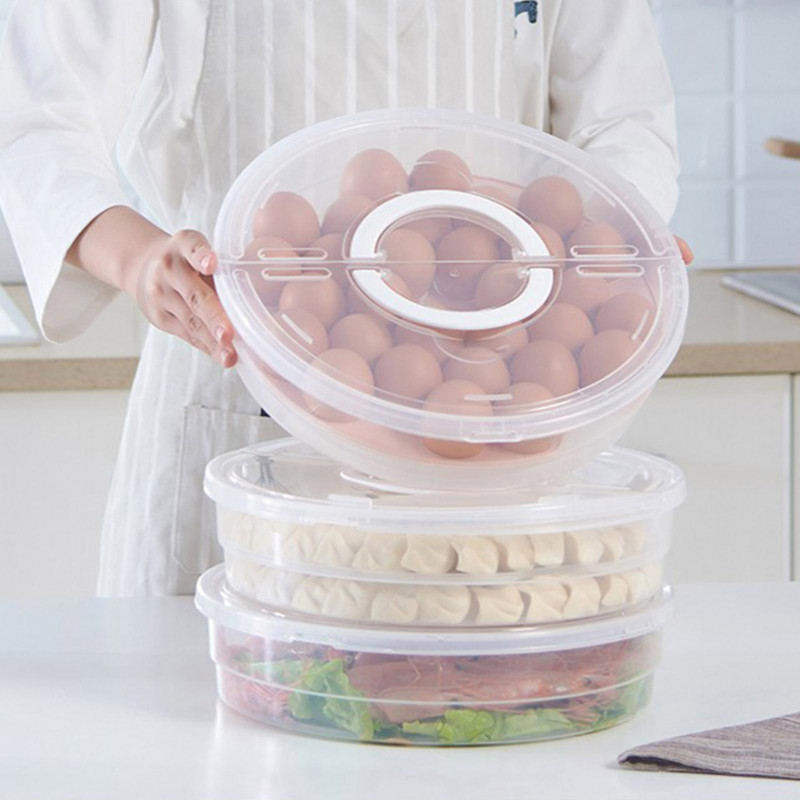 Boîte De Stockage Des Aliments Polyvalent Récipient Alimentaire Transparent Avec Couvercle Et Poignée Pour Pizza [...]