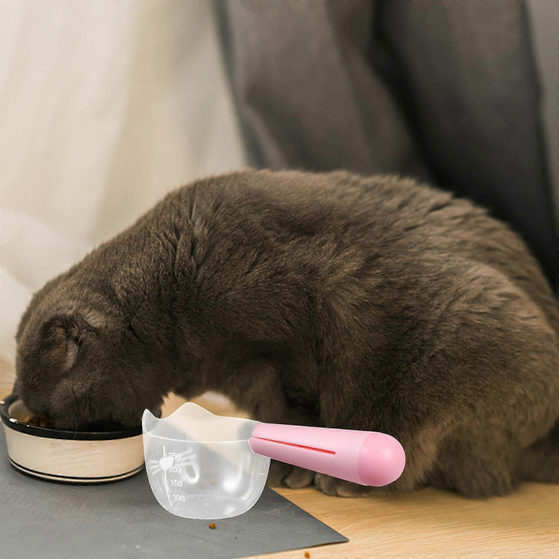 Scale Type Pet Food Spoon Handheld Nonslip Dog Food Scoop Food Sealing Clip