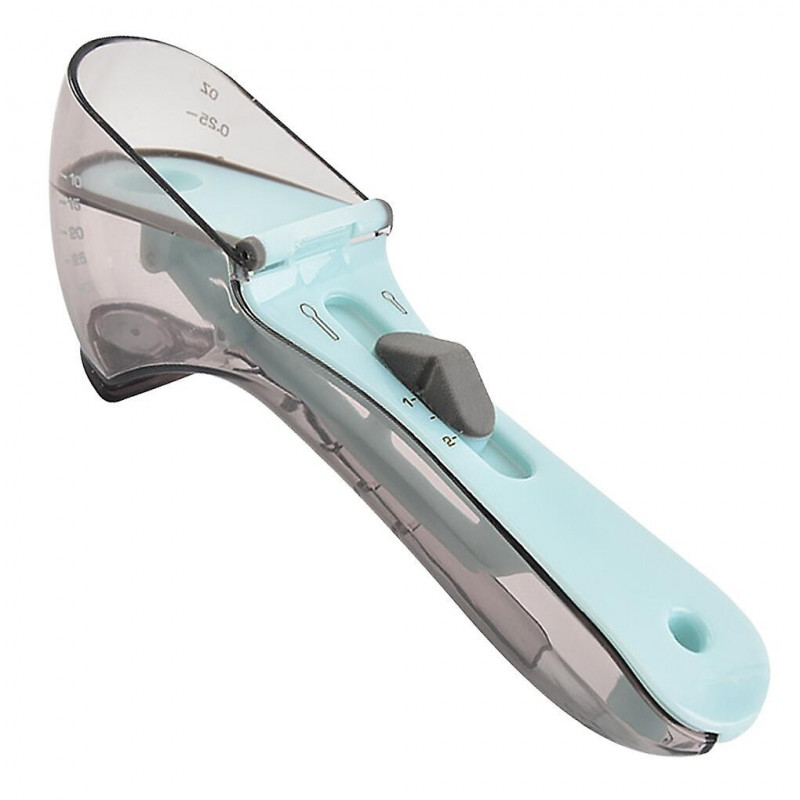 Measuring Cup Adjustable Spoon Kitchen Plastic Baking Dry Fluid Seasoning Scoop with Scale, S