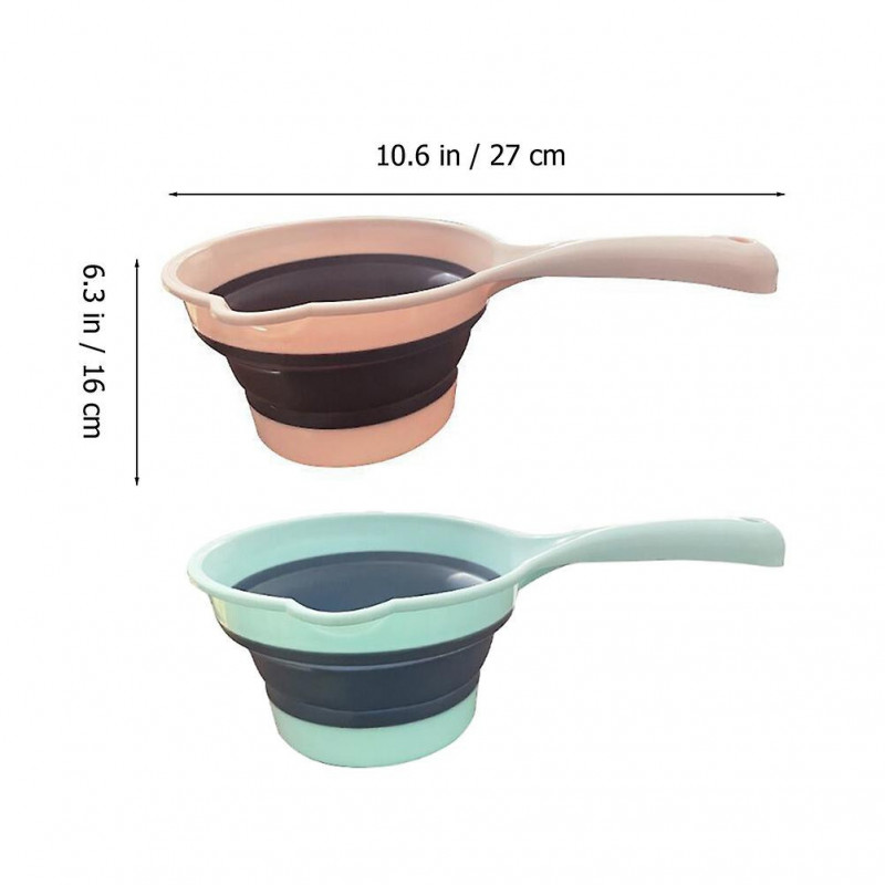 2Pcs Kitchen Folding Water Ladle Multipurpose Water Scoop Plastic Water Holder
