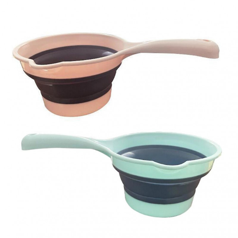 2Pcs Kitchen Folding Water Ladle Multipurpose Water Scoop Plastic Water Holder