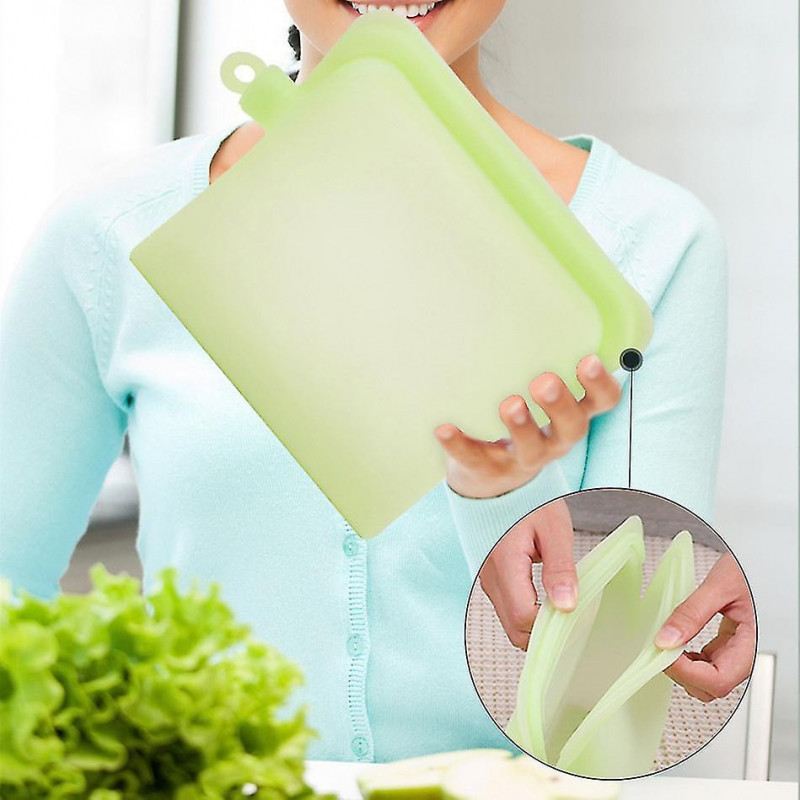 Miman Reusable Food Bag Silicone Food Sealing Bag With Hole For Fruits Grain Vegetables