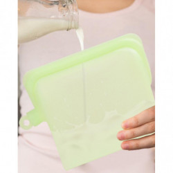 Miman Reusable Food Bag Silicone Food Sealing Bag With Hole For Fruits Grain Vegetables