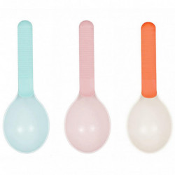 3pcs Cat Food Scoop Anti-dérapant Poignée Pet Food Scoop Plastic Cat Food Spoon Pet Supplies