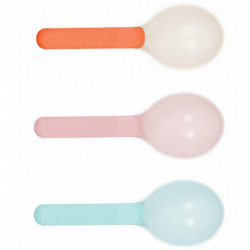 3pcs Cat Food Scoop Anti-dérapant Poignée Pet Food Scoop Plastic Cat Food Spoon Pet Supplies