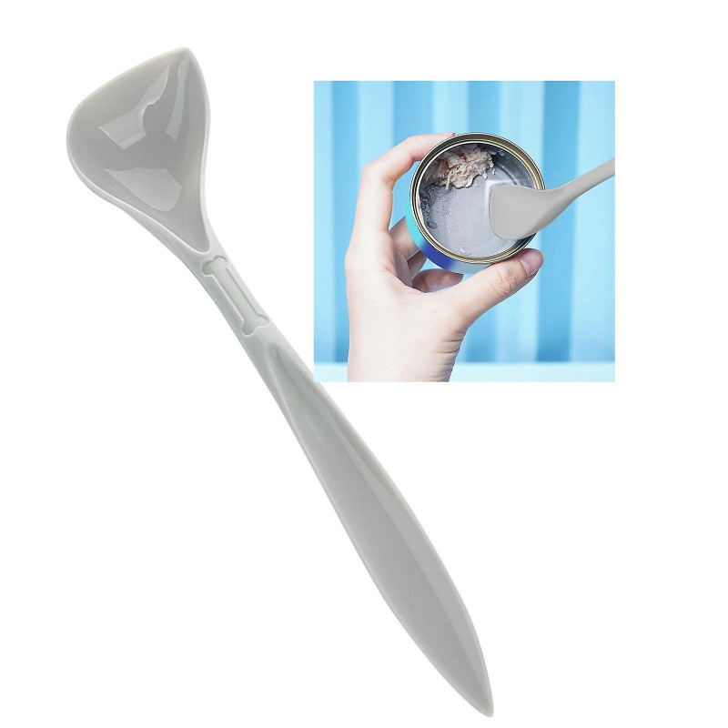 Pet Feeding Spoon Food Shovel Dog Cat Scoop For Puppy Kitten Supplies Gray