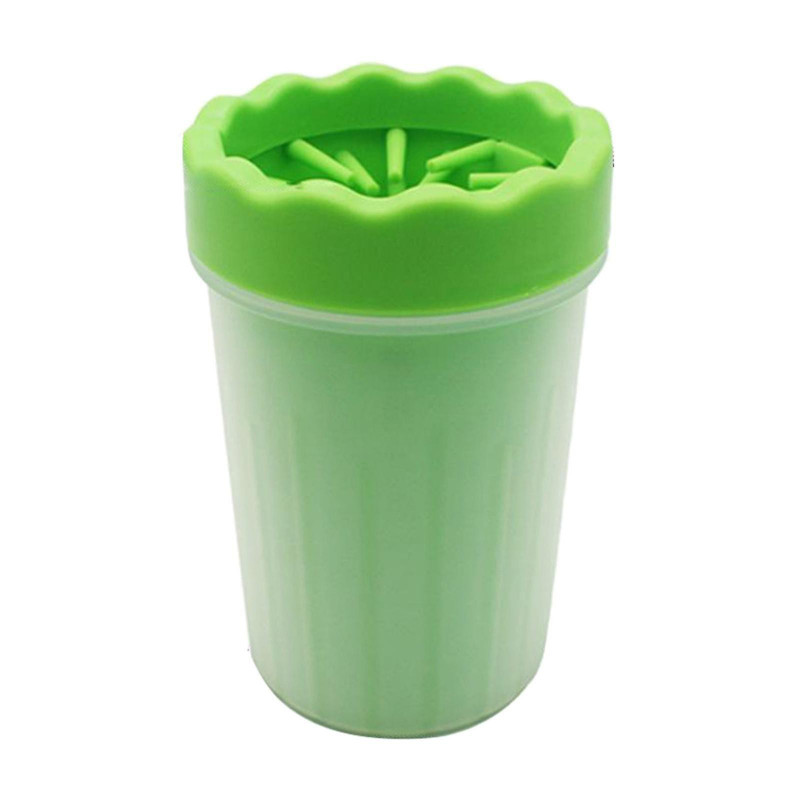 Portable Pet Washer Paw Cleaner Silicone Cup Dog Puppy Cat Foot Wash Green S