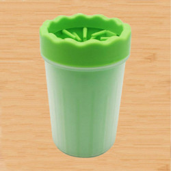 Portable Pet Washer Paw Cleaner Silicone Cup Dog Puppy Cat Foot Wash Green S