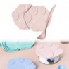 2 Pieces Pet Food Can Lids Silicone Dog Cat Food Can Covers Food Spoon Pink