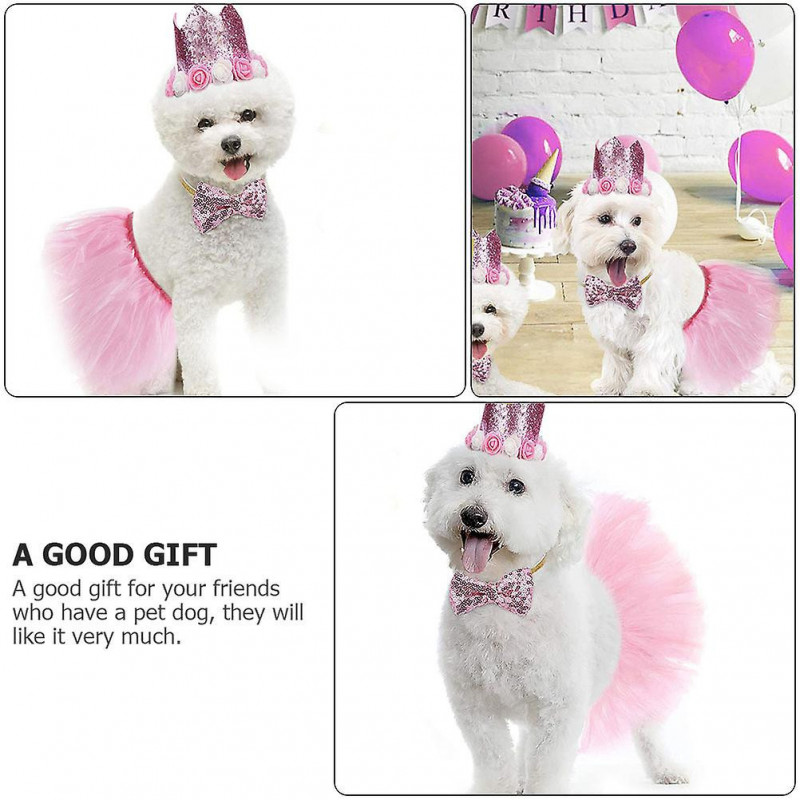 1 Set Pet Birthday Dog Lovely Pet Dog Skirt Pet Accessories Pet Supplies