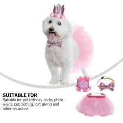 1 Set Pet Birthday Dog Lovely Pet Dog Skirt Pet Accessories Pet Supplies