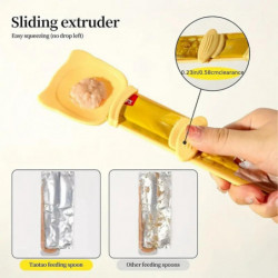 Cat Strip Feeder Squeeze Spoon with Hooks Reusable Handheld Food Spoon for Cat Kittens