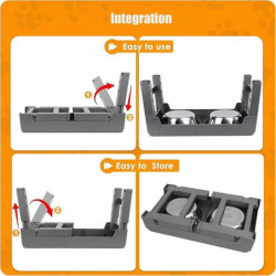 Lifting Adjustment Pet Bowls Foldable Large Capacity Pet Feeder Pet Dog Supplies