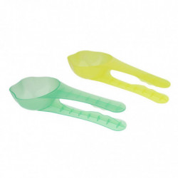 2pcs Puppy Food Feeder Dog Scoop Spoon Cat Hand Shovel Feeding Scooper