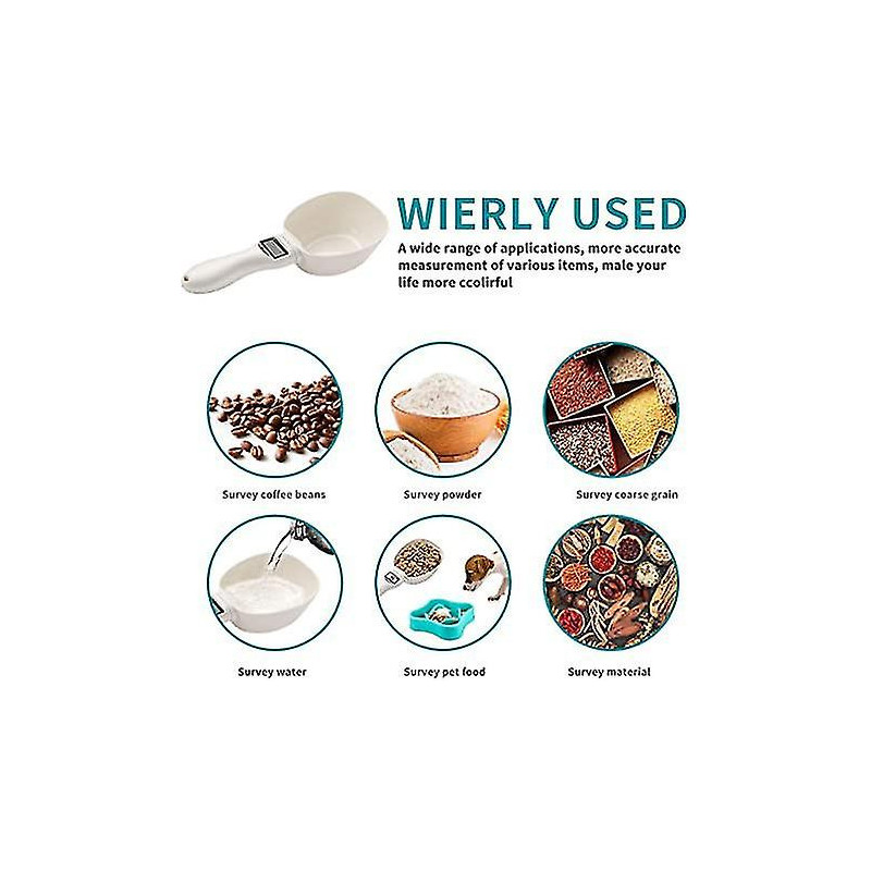 Digital Spoon Scale, Digital Pet Food Scoop For Dogs And Cats Lcd Display For Measuring Pet Food Five Measurement Units