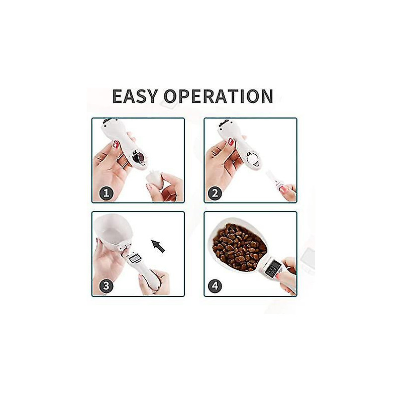 Digital Spoon Scale, Digital Pet Food Scoop For Dogs And Cats Lcd Display For Measuring Pet Food Five Measurement Units