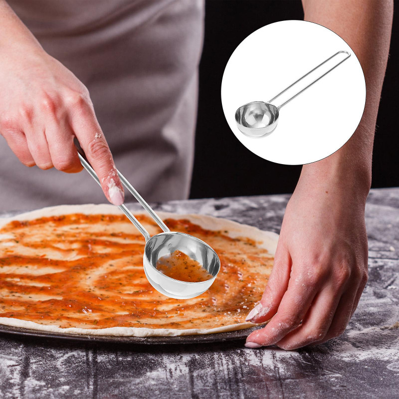 1pc Stainless Steel Pizza Sauce Spreading Spoon Kitchen Food Spreading Tool