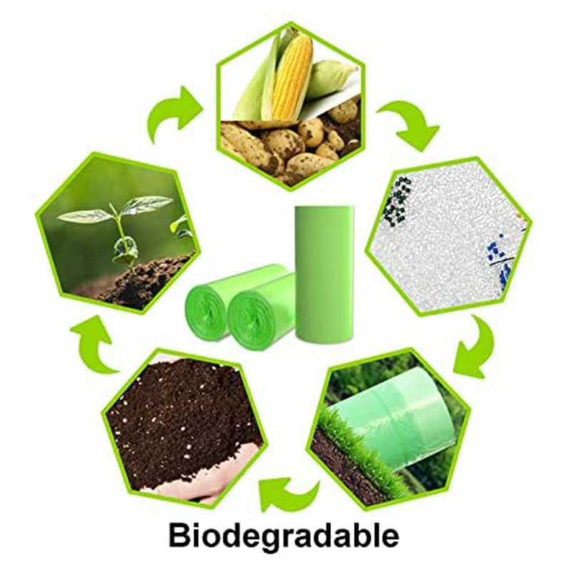 100 Degradable Biological Garbage Bags Starch-based Environmental Protection Garbage Bags