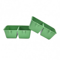 2 In 1 Parrot Food Water Bowl Cups Plastic Birds Pigeons Cage Sand Cup Feeding