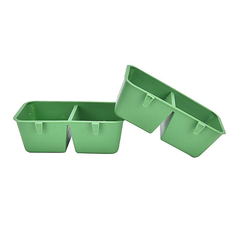 2 In 1 Parrot Food Water Bowl Cups Plastic Birds Pigeons Cage Sand Cup Feeding