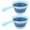 2Pcs Kitchen Folding Handle Bailer Hanging Portable Water Scoops (Random Color)