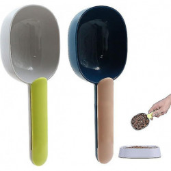 Pet Food Scoop - Pet Dog Food Scoop Handle with Clip Under Dog Cat Book Shovel Scooping Spoon Kitchen 2 PCS [...]