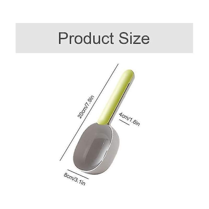 Pet Food Scoop - Pet Dog Food Scoop Handle with Clip Under Dog Cat Book Shovel Scooping Spoon Kitchen 2 PCS [...]
