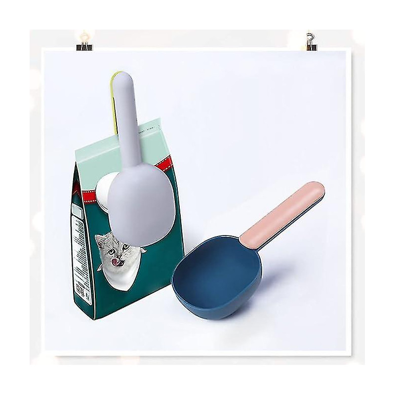 Pet Food Scoop - Pet Dog Food Scoop Handle with Clip Under Dog Cat Book Shovel Scooping Spoon Kitchen 2 PCS [...]
