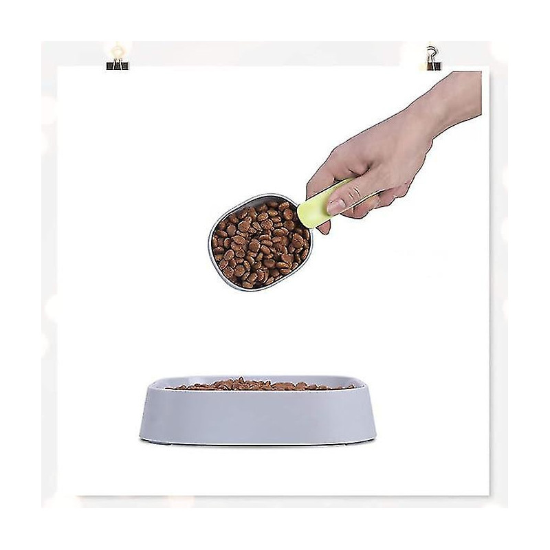 Pet Food Scoop - Pet Dog Food Scoop Handle with Clip Under Dog Cat Book Shovel Scooping Spoon Kitchen 2 PCS [...]