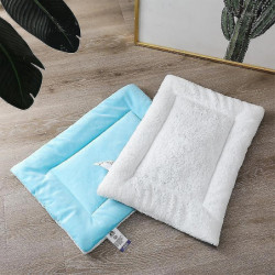 Multi-Purpose Pet Mat - 1 Piece, 45*35cm, Fabric Material, Blue, Suitable for Cats and Dogs