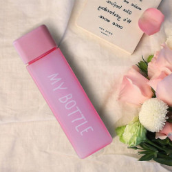 Square Plastic Water Cup, Portable Transparent Plastic Cup