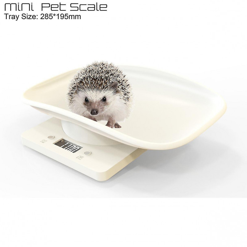 Small Pet Scale Baking Kitchen Electronic Scale Pet Scale Tray Food Scale White 295*185mm