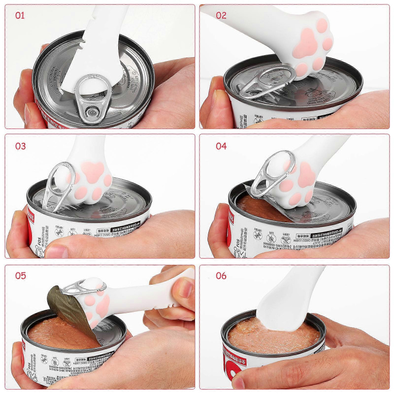 1 Set of Pet Food Can Spoon Pet Food Can Cover Can Opener for Pet Cat Dog Feeding