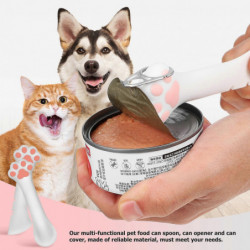 1 Set of Pet Food Can Spoon Pet Food Can Cover Can Opener for Pet Cat Dog Feeding